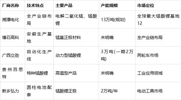 中国三元及锰酸锂正极材料主要厂商分析(图2)